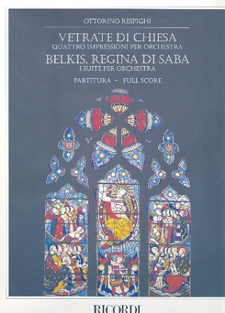 Vetrate di chiesa per orchestra belkis regina di saba orchestra partitur