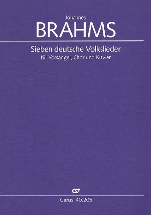 7 Volkslieder  fr Vorsnger, Chor und Klavier Partitur