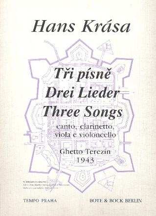 3 Lieder fr Bariton, Klarinette Viola und Violoncello Partitur und Stimmen