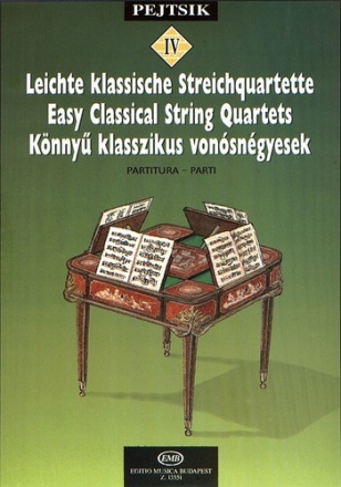 Leichte klassische Streichquartette Partitur und Stimmen 