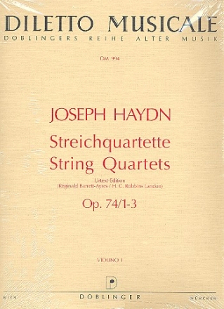 Streichquartette op.74,1-3  Stimmen