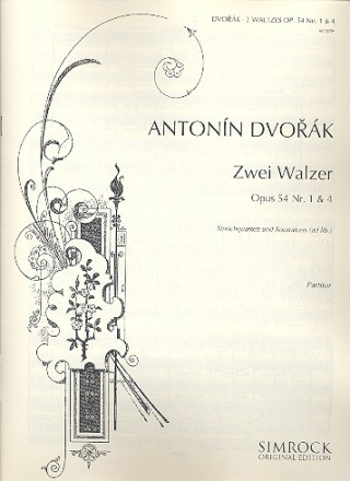 2 Walzer op.54,1 und op.54,4 fr Streichquartett und Kontraba ad lib. Partitur und Stimmen