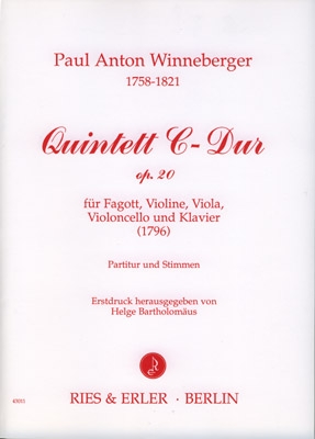 Quintett C-Dur op.20 fr Fagott, Violine, Viola, Violoncello und Klavier