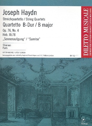 Streichquartett B-Dur op.76,4 Hob.III:78,  Stimmen 