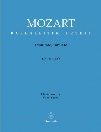 Exsultate jubilate KV165 fr Sopran und Orchester fr Sopran und Klavier