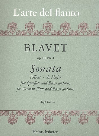 Sonata op.3,4 A-Dur fr Flte und Bc