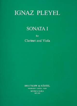 Sonate 1 (ben 5491) for clarinet and viola