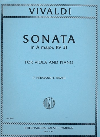 Sonata  A major for viola and piano