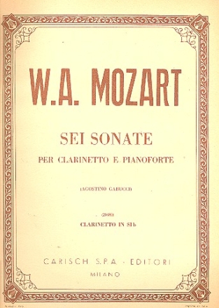 6 sonate per clarinetto e pianoforte