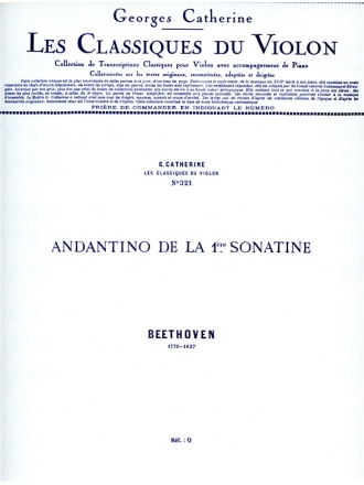 ANDANTINO DE LA 1ERE SONATINE CATHERINE, G., ED.               Q LES CLASSIQUES DU VIOLON NO.321