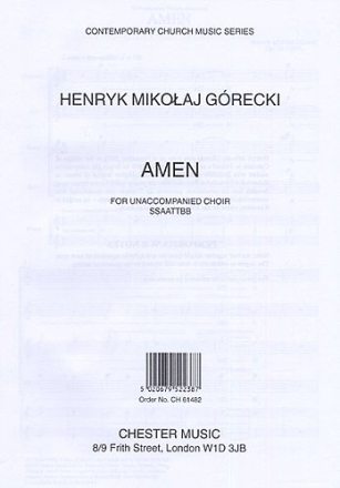 Amen op.35 fr gem Chor a cappella (SSAATTBB) score