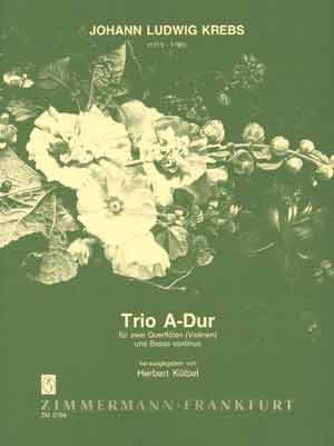 TRIO A-DUR FUER 2 FLOETEN (VIOLINEN) UND BC KOELBEL, HERBERT, ED