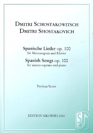 Spanische Lieder op.100 fr Mezzosopran und Klavier