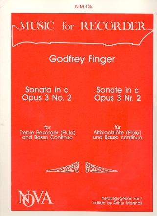 Sonata c minor op.3,2 for treble recorder and bc