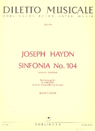 Sinfonie Nr.104 fr Klaviertrio Stimmen