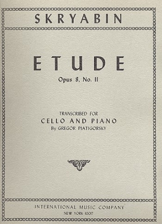 Etude op.8 no.11 for cello and piano