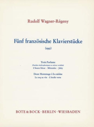 5 franzsische Klavierstcke (1951)