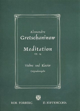 Meditation op.14 fr Violine und Klavier