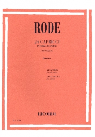 24 Capricci in forma di studio per violino