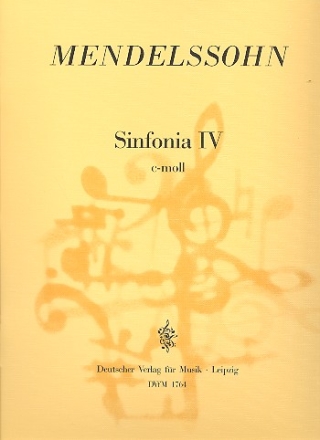 Sinfonia c-Moll Nr.4 fr Streichorchester Partitur