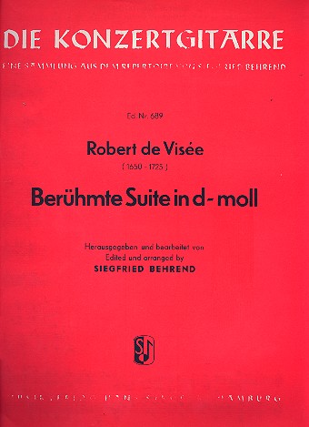 Berhmte Suite d-Moll fr Gitarre