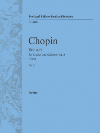 Konzert f-Moll Nr.2 op.21 fr Klavier und Orchester Partitur