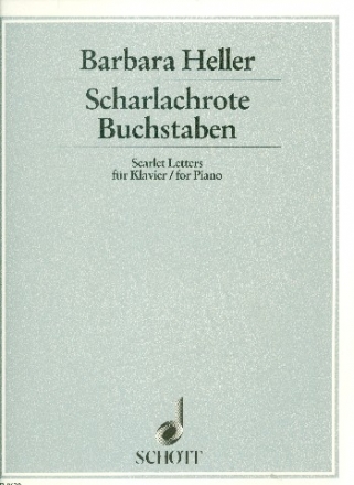 Scharlachrote Buchstaben fr Klavier