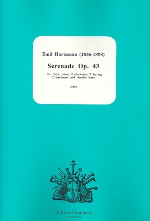 Serenade op.43 for flute, oboe, 2 clarinets, 2 horns, 2 bassoons, double bass