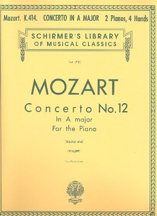 Concerto A major no.12 KV414 for piano and orchestra for 2 pianos