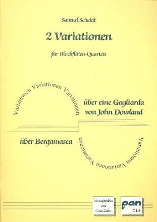 2 Variationen fr 4 Blockflten (SATB) Partitur und Stimmen