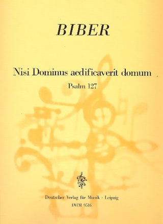 Nisi dominus aedificaverit domum fr Ba, Violine und Bc Partitur und 2 Streicherstimmen