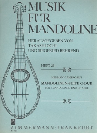 Mandolinensuite G-Dur fr 3 Mandolinen und Gitarre Partitur und Stimmen