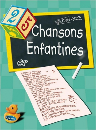 25 chansons enfantines pour voix et piano (fr) piano facile (ab 6 Jahren)