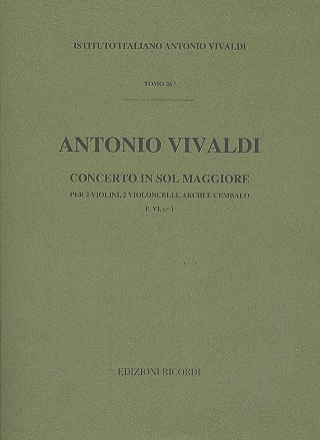 CONCERTO IN SOL MAGGIORE FUER 2VL, 2VC, STREICHER U. BC  PARTITUR EPHRIKIAN, ANGELO, ED