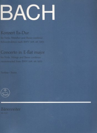 Konzert Es-Dur fr Viola, Streicher und Bc Partitur