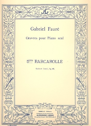 Barcarolle no.5 op.66  pour piano