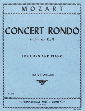 Concert Rondo E major KV371 for horn and piano CERMINARO, JOHN, ED.