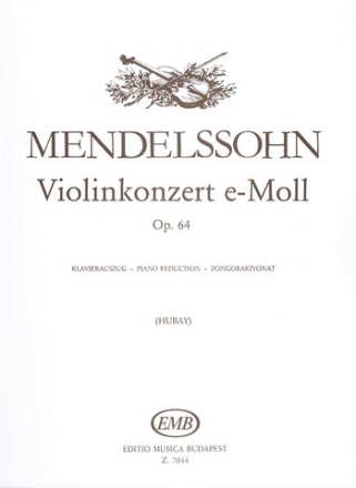 Konzert e-moll op.64 fr Violine und Orchester Ausgabe fr Violine und Klavier