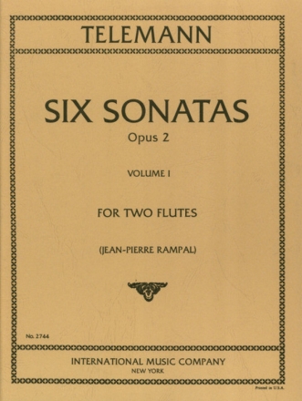 6 Sonatas op.2 vol.1 (nos.1-3) for 2 flutes RAMPAL, JEAN-PIERRE, ED.