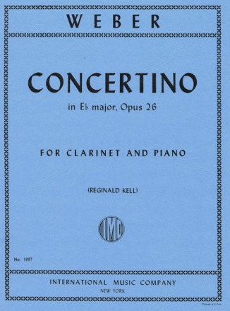 Concertino Eb major op.26 for clarinet and piano KELL, REGINALD, ED.