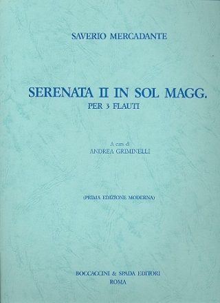 Serenata sol maggiore no.2 per 3 flauti partitura+parti