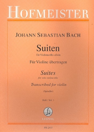 Suiten fr Violoncello Band 1 (Nr.1-3) fr Violine