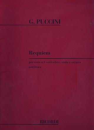 Requiem fr 3-stimmigen gem Chor (STB), Viola und Orgel Partitur