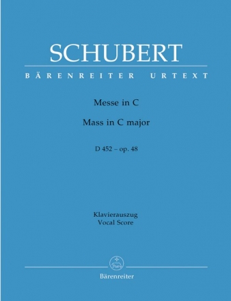 Messe C-Dur op.48 D452 fr Soli, Chor und Orchester Klavierauszug