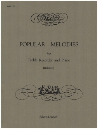 Popular melodies vol.2 for treble recorder and piano