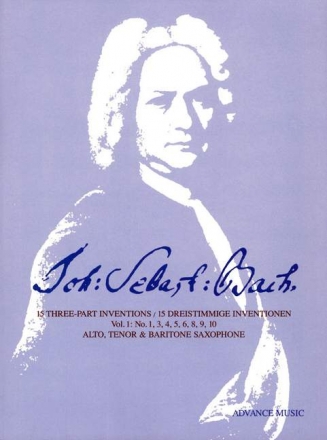 15 dreistimmige Inventionen vol.1 (Nr.1-10) fr 3 Saxophone (ATB) Partitur und Stimmen