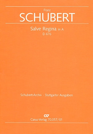 Salve regina A-Dur D676 fr Sopran und Sreichquartett Partitur