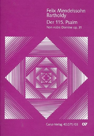 Psalm 115 op.31 fr Soli, Chor und Orchester Klavierauszug