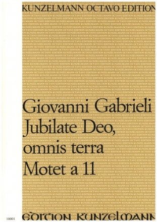 Jubilate deo omnis terra fr gem Chor, Blser und Orgel Partitur