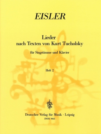 Lieder nach Texten von Kurt Tucholsky Band 2 fr Singstimme und Klavier